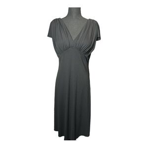 Bahari Group Black V-Neck Cap Sleeve Slip Dress Size 8